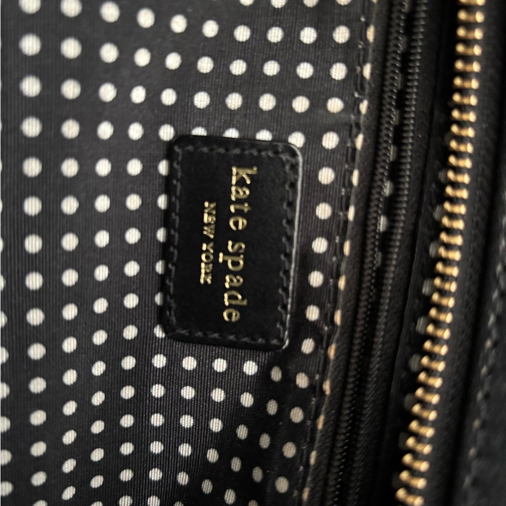 Kate Spade Stevie Black Leather Satchel Purse Bag - Picture 7 of 13